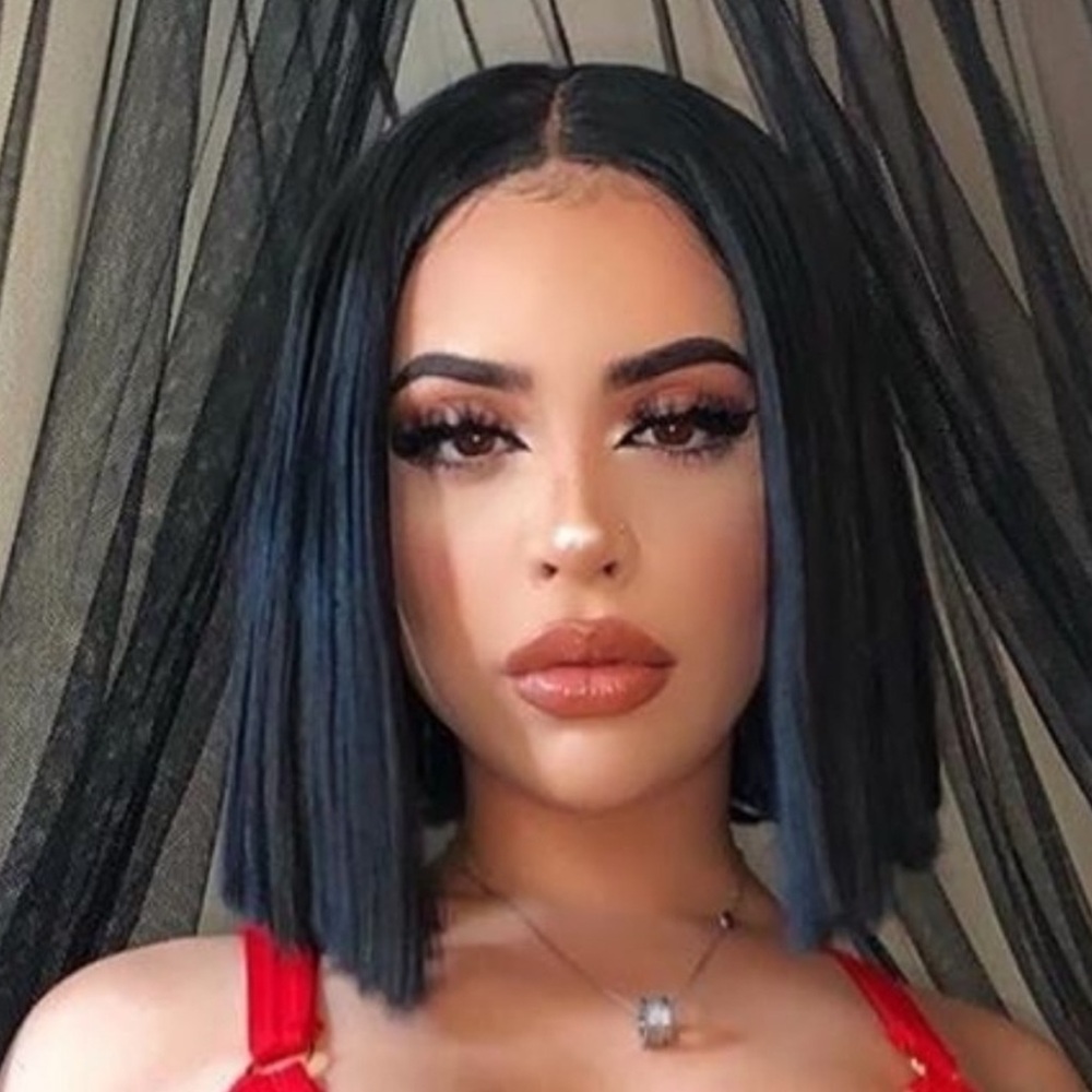 14” Black Bob  STRAIGHT Lace Front Wig NEW